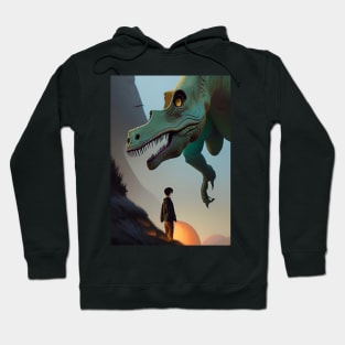 SCARY BLUE AND PURPLE DINOSAUR Hoodie